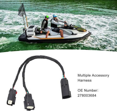 Multiple Accessory Harness 278003684, Boat Marine Engine Harness, Stable Performance Replacement for Sea Doo Fish Pro GTX 155, Durable ABS Metal Material with Easy Installation in Saudi Arabia