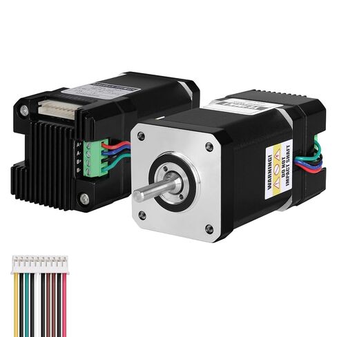 Nema 17 Closed Loop Stepper Motor with Integrated Closed Loop Stepper Driver 1.8‌°‌ 2 Phase High Torque 0.55Nm(77.89oz·in) Bipolar 2.0A 1.5Ω 71mm Cable 0.3M for 3D Printer DIY Robot in Kuwait