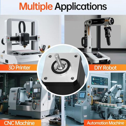 Nema 17 Closed Loop Stepper Motor with Integrated Closed Loop Stepper Driver 1.8‌°‌ 2 Phase High Torque 0.55Nm(77.89oz·in) Bipolar 2.0A 1.5Ω 71mm Cable 0.3M for 3D Printer DIY Robot in Kuwait