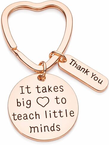 Infinity Collection Teacher Keychain, It Takes a Big Heart to Help Shape Little Minds Rose Gold Jewelry -Teacher Appreciation Gift in Saudi Arabia