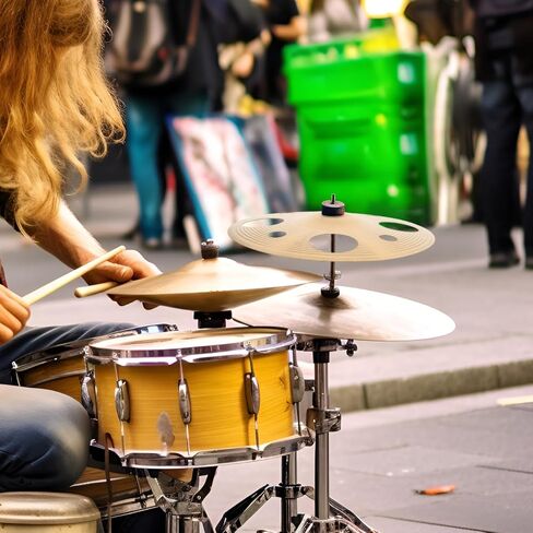Cymbals Trash Crash Cymbals with Holes HCS Traditional Finish Brass for Drum Set Percussion Instrument Enhanced Sound Lightweight for Live Performances Practice Sessions for Drummers Musicians in Saudi Arabia