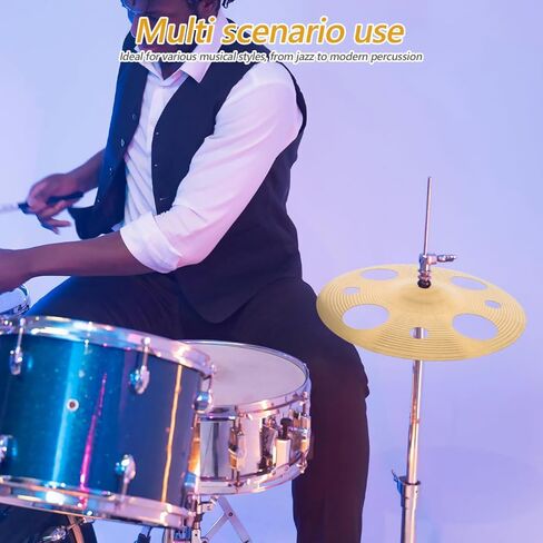 Cymbals Trash Crash Cymbals with Holes HCS Traditional Finish Brass for Drum Set Percussion Instrument Enhanced Sound Lightweight for Live Performances Practice Sessions for Drummers Musicians in Saudi Arabia