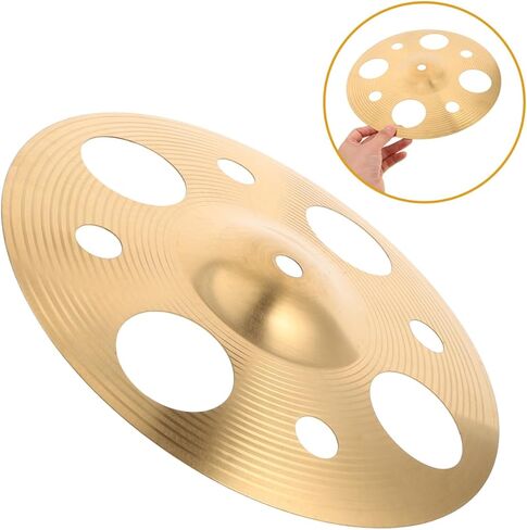 Cymbals Trash Crash Cymbals with Holes HCS Traditional Finish Brass for Drum Set Percussion Instrument Enhanced Sound Lightweight for Live Performances Practice Sessions for Drummers Musicians in Saudi Arabia