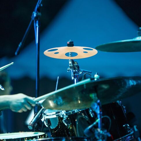 Cymbals Trash Crash Cymbals with Holes HCS Traditional Finish Brass for Drum Set Percussion Instrument Enhanced Sound Lightweight for Live Performances Practice Sessions for Drummers Musicians in Saudi Arabia