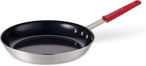 Tramontina Professional 10-Inch Non Stick Frying Pan, Heavy-Gauge Aluminum Skillet with Reinforced Nonstick Coating, Red Handle, Dishwasher and Oven Safe in Kuwait