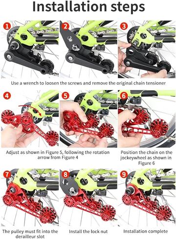 Folding Bike Chain Tensioner Rear Derailleur Chain Guide Folding Bike Chain Guide Assembly Compatible with Brompton 2/6-speed External derailleurs and 3-Speed Internal hub Gears in Saudi Arabia
