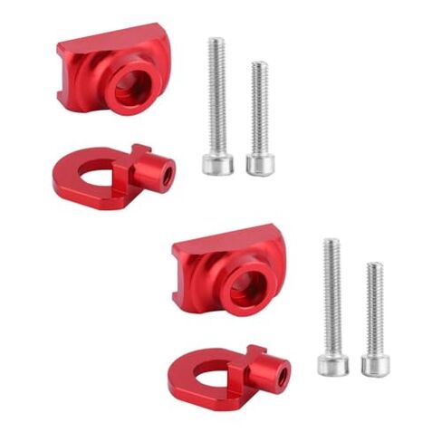 2PCS Aluminum Alloy Bicycle Chain Tensioner – Adjustable Chain Fastener Repair Tool for BMX & Single Speed Fixie Bikes(Red) in Saudi Arabia