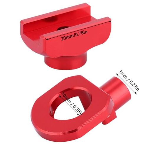 2PCS Aluminum Alloy Bicycle Chain Tensioner – Adjustable Chain Fastener Repair Tool for BMX & Single Speed Fixie Bikes(Red) in Saudi Arabia