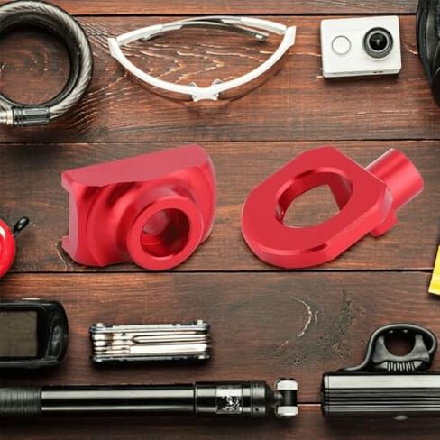 2PCS Aluminum Alloy Bicycle Chain Tensioner – Adjustable Chain Fastener Repair Tool for BMX & Single Speed Fixie Bikes(Red) in Saudi Arabia