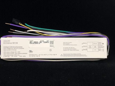 Ecodrive 561/M 900MA LIN ECOdrive AC، 50 وات، 0-10 فولت، تيار ثابت، مخرج 1 × 55 فولت، أسلاك طيران، معدن طويل، 226M7J in Kuwait