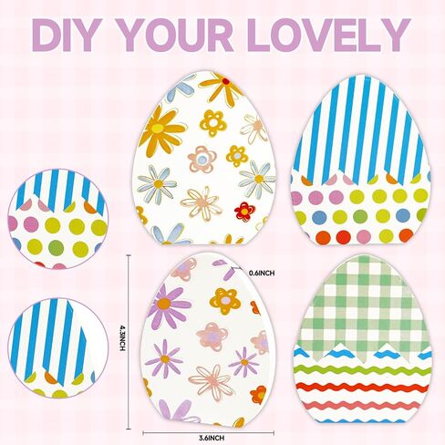 Easter Egg Table Decorations Centerpiece, 4 Pcs Wooden Easter Eggs Table Signs Spring Tabletop Decor for Home Office Tiered Tray Shelf Mantel Fireplace Dining Room Party Supplies in Kuwait