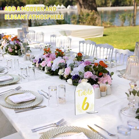 30 Pcs Clear Arch Acrylic Sign With Stand, Blank Arched Round Top Sheet for DIY Table Numbers, Wedding Photo Stand Holder, Party, Events, Parties Centerpieces Decor (4 x 6 Inch) in Saudi Arabia
