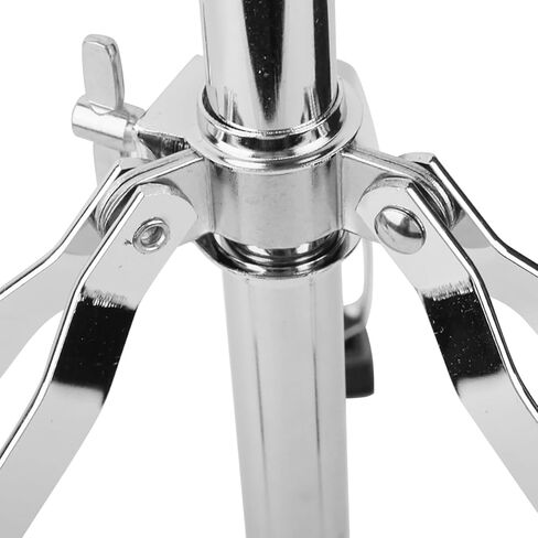 Cymbal stand with drumstick holder and drum wrench, adjustable cymbal set (including hi-hat and straight cymbal), double-layer reinforced legs with rubber anti-slip pads, suitable for hi-hat and crash cymbals. in Saudi Arabia