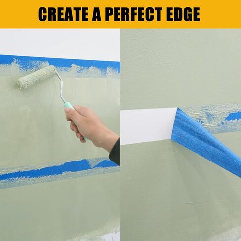 10 Rolls Painters tape 2 inch Wide, General Purpose Blue Painters Tape, 2 Inches X 60 Yards Blue Masking Tape for Indoor and Outdoor Use, Protects Surfaces and Removes Easily, 600 Yards in Total in Kuwait