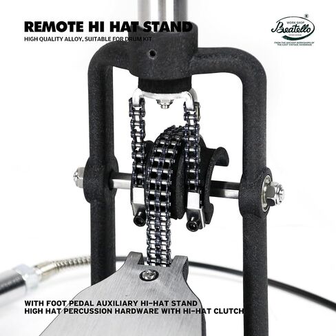 حامل هاي هات عن بعد مع نظام شد قابل للتعديل، دواسة قدم شديدة التحمل بطول 6 أقدام، أجهزة إيقاع عالية الجودة من سبيكة مساعدة عالية القبعة in Kuwait