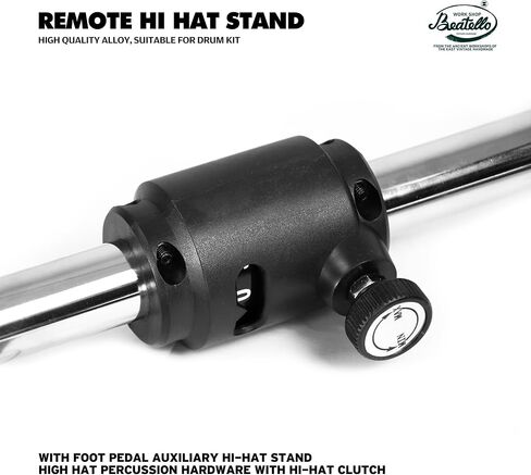 حامل هاي هات عن بعد مع نظام شد قابل للتعديل، دواسة قدم شديدة التحمل بطول 6 أقدام، أجهزة إيقاع عالية الجودة من سبيكة مساعدة عالية القبعة in Kuwait