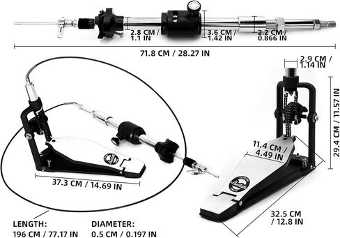 حامل هاي هات عن بعد مع نظام شد قابل للتعديل، دواسة قدم شديدة التحمل بطول 6 أقدام، أجهزة إيقاع عالية الجودة من سبيكة مساعدة عالية القبعة in Kuwait
