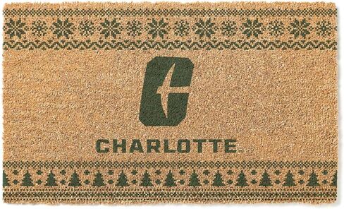KH Sports Fan Charlotte 49ers Holiday Coir Doormat, 18x30 Inches, 49ers Outdoor Rug; Display Some Holiday Cheer with This Unique North Carolina Charlotte 49ers Doormat in Saudi Arabia