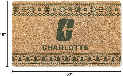 KH Sports Fan Charlotte 49ers Holiday Coir Doormat, 18x30 Inches, 49ers Outdoor Rug; Display Some Holiday Cheer with This Unique North Carolina Charlotte 49ers Doormat in Saudi Arabia