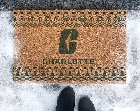 KH Sports Fan Charlotte 49ers Holiday Coir Doormat, 18x30 Inches, 49ers Outdoor Rug; Display Some Holiday Cheer with This Unique North Carolina Charlotte 49ers Doormat in Saudi Arabia