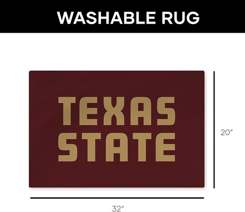 Northwest Texas State Bobcats NCAA Logo Washable Rug 20x32 inches in Saudi Arabia