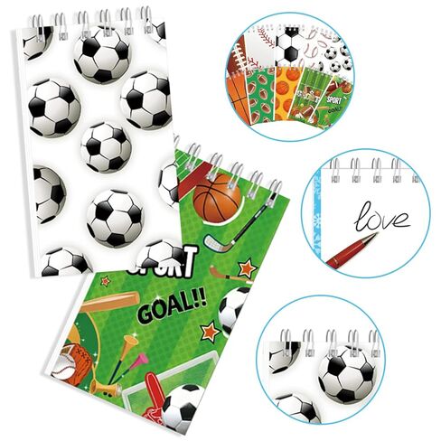 OU RUI 20 Pcs Sports Mini Notepads Football Soccer Baseball Basketball Spiral Mini Notebooks for Boys Girls Teacher Classroom Sports Meet Reward Favors in Saudi Arabia