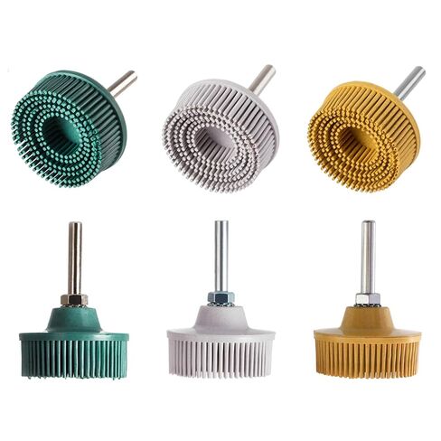 2 Inch Abrasive Bristle Disc, 2PCS 120 Grit White Bristle Disc Attachment, Bristle Discs Gasket Removal Disc with 1/4 Shank Coating Removal Disc for Rotary Tool in Saudi Arabia