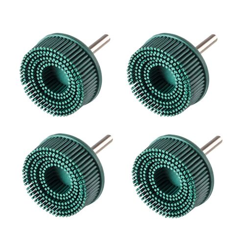 2 Inch Abrasive Bristle Disc, 2PCS 120 Grit White Bristle Disc Attachment, Bristle Discs Gasket Removal Disc with 1/4 Shank Coating Removal Disc for Rotary Tool in Saudi Arabia