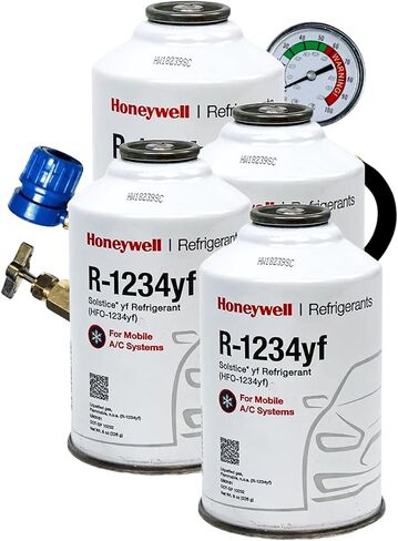 ZeroR® HFO-1234YF R1234YF Refrigerant for MVAC Use in 8oz SSV Cans (1 Can) with Maintenance Label in Saudi Arabia
