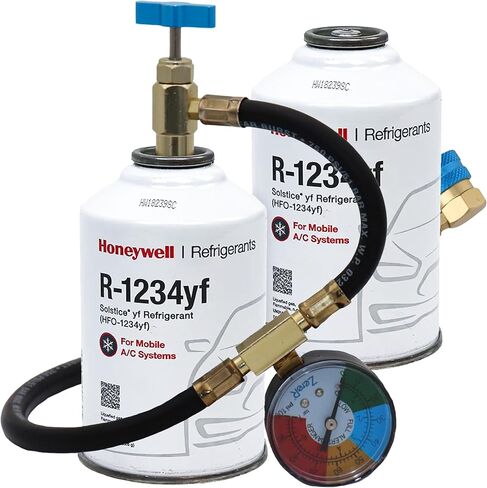 ZeroR® HFO-1234YF R1234YF Refrigerant for MVAC Use in 8oz SSV Cans (1 Can) with Maintenance Label in Saudi Arabia