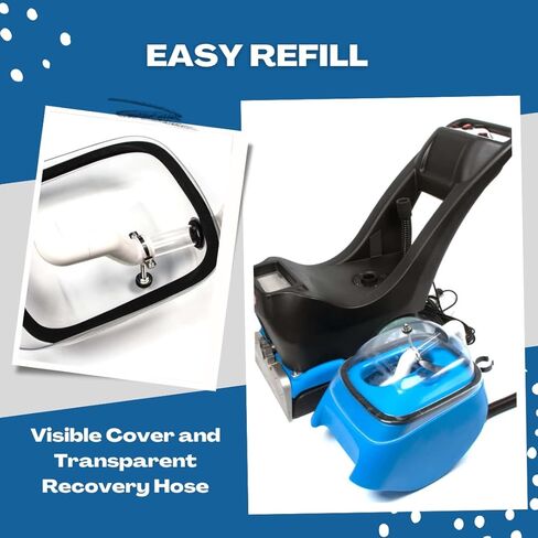 Commercial Walk-Behind Carpet Extractor Machine, 160 PSI Cold Water Carpet Cleaner, 21 KPA Suction, 13.8" Brush Width, 18.5" Squeegee Width, 10.5-Gal Solution Tank, 8-Gal Recovery Tank in Kuwait