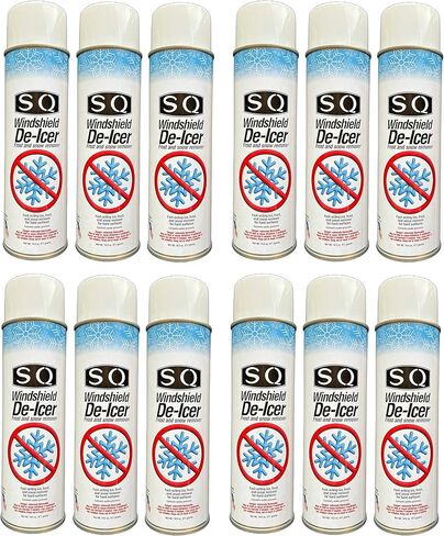 SQ Windshield De-Icer Frost and Snow Remover, 12 Pack, 14.5 oz per can (12) in Kuwait
