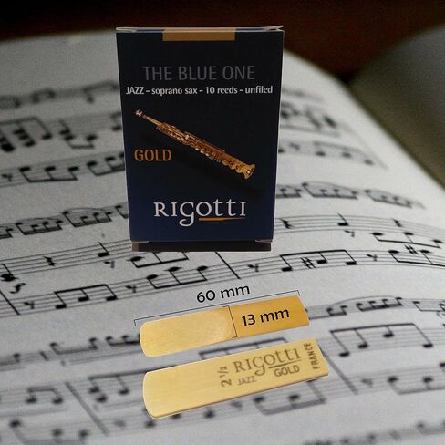 Rigotti RG.JSS Gold Jazz Soprano Saxophone Reeds - 2.5 Medium (10-pack) in Kuwait