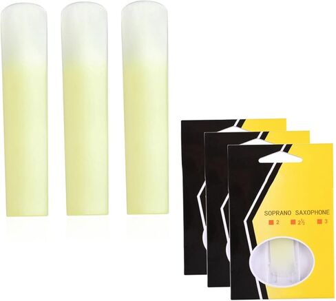 Soprano Saxophone Reeds Synthetic Resin 1.5 Strength with Plastic Cover 3PCS Tenor Saxophone Resin Reeds Soprano Alto in Saudi Arabia