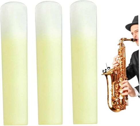 Soprano Saxophone Reeds Synthetic Resin 1.5 Strength with Plastic Cover 3PCS Tenor Saxophone Resin Reeds Soprano Alto in Saudi Arabia