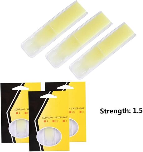 Soprano Saxophone Reeds Synthetic Resin 1.5 Strength with Plastic Cover 3PCS Tenor Saxophone Resin Reeds Soprano Alto in Saudi Arabia