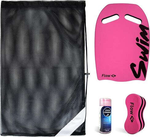Flow Swim Gear Junior Swim Training Bundle – Kids Kickboard, Junior Pull Buoy, Swim Chamois & Mesh Bag in Kuwait