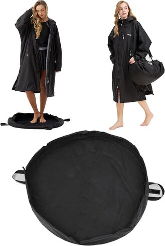 Wetsuit Changing Mat with Shoulder Strap - Large Round Beach Mat for Surf Gear & Accessories Storage in Saudi Arabia