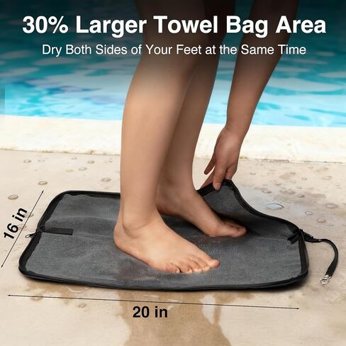 حقيبة مبللة، بساط تغيير 2 في 1 وحقيبة رطبة وجافة مع ظهر مانع للانزلاق، سحاب مقاوم للماء وبطانة منشفة، تخزين قابل للطي مانع للتسرب لملابس السباحة أو صالة الألعاب الرياضية أو الشاطئ أو السفر أو حفاضات الأطفال in Kuwait