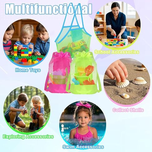 Beach Bags Waterproof Sandproof - Pool Bag 3Pack ，Large Vacation Essentials for Toys Pool Bag Beach Accessories in Saudi Arabia
