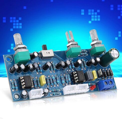 Preamp Board 2.1 Channel Low Pass Filter Subwoofer Tone Board HI FI Circuit Board with Bass Frequency Regulator Dual 5532 Chip for Audio Enthusiasts and DIY Sound Systems in Saudi Arabia