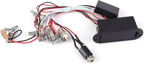 3 Band Active Guitar EQ Equalizer Preamp Pickup Circuit Harness, Bass Equalizer Pickup, EQ Piezoelectric Sound Pickup Circuit with B50OK MN500K A10K A20K Potentiometers, in Saudi Arabia