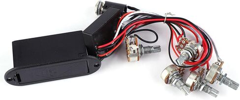 3 Band Active Guitar EQ Equalizer Preamp Pickup Circuit Harness, Bass Equalizer Pickup, EQ Piezoelectric Sound Pickup Circuit with B50OK MN500K A10K A20K Potentiometers, in Saudi Arabia