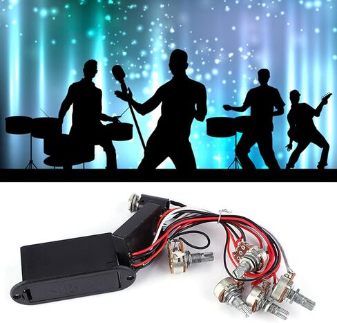 3 Band Active Guitar EQ Equalizer Preamp Pickup Circuit Harness, Bass Equalizer Pickup, EQ Piezoelectric Sound Pickup Circuit with B50OK MN500K A10K A20K Potentiometers, in Saudi Arabia