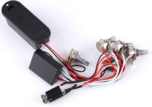 3 Band Active Guitar EQ Equalizer Preamp Pickup Circuit Harness, Bass Equalizer Pickup, EQ Piezoelectric Sound Pickup Circuit with B50OK MN500K A10K A20K Potentiometers, in Saudi Arabia