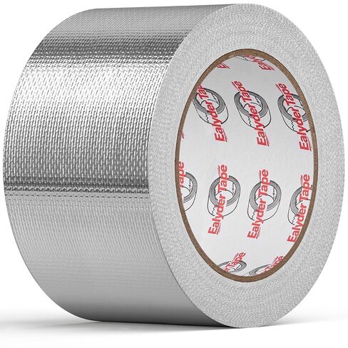 3in x 82ft Adhesive Aluminum Foil Heat Shield Tape, Fiberglass Thermal Insulation Reflective Material for Pipe, Duct, Exhaust, HVAC and High Temp Protection, 5.91MIL in Kuwait