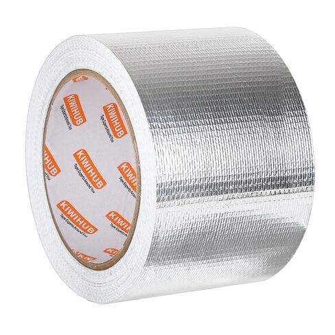 Adhesive Aluminum Foil Heat Shield Tape Barrier，Fiberglass Thermal Insulation Reflective Tape for High Temp Protection, Hose and Auto Use(Silver,3in X 66ft) in Saudi Arabia