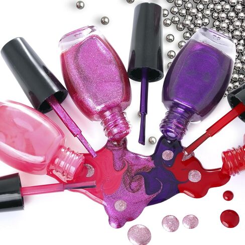 125 قطعة من كرات خلط الطلاء مقاس 0.16 بوصة، كرات من الفولاذ المقاوم للصدأ لطلاء الأظافر، كرات خلط صغيرة لطلاء أحبار طلاء الأظافر - فضي in Kuwait