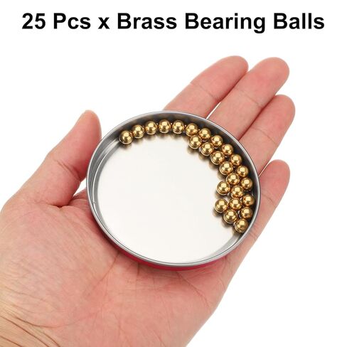uxcell 25 Pcs 6 mm Bearing Balls H62 Brass G100 Precision Balls for Industrial Spheres, Machinery, Automotive, and DIY in Saudi Arabia