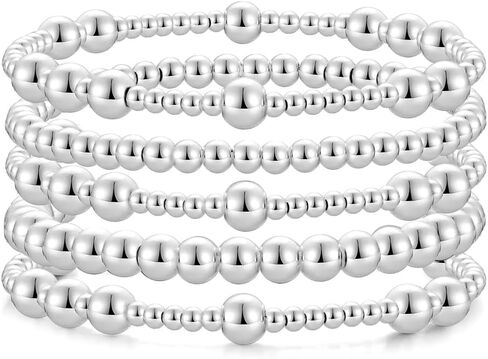 Rhinestone Stretch Bracelets Set Dainty Cubic Zirconia Classic Stretch Tennis Bracelet for Women Silver Chic Bracelets Trendy Jewelry Gift for Women in Kuwait